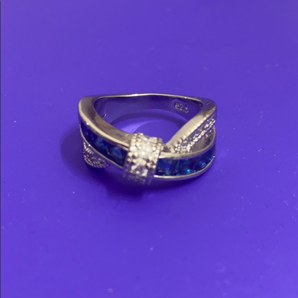 Blue sterling silver Ring - Picture 3 of 7